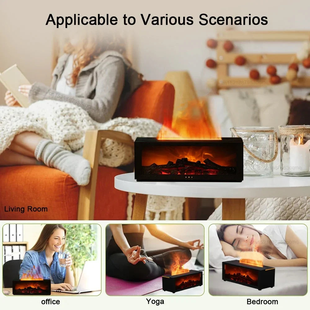 Flame Air Humidifier Essential Oil Diffuser