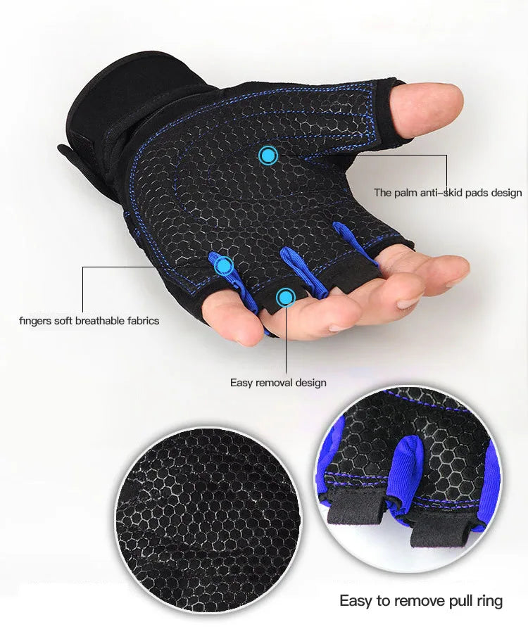 Weight Lifting Wristband Gloves
