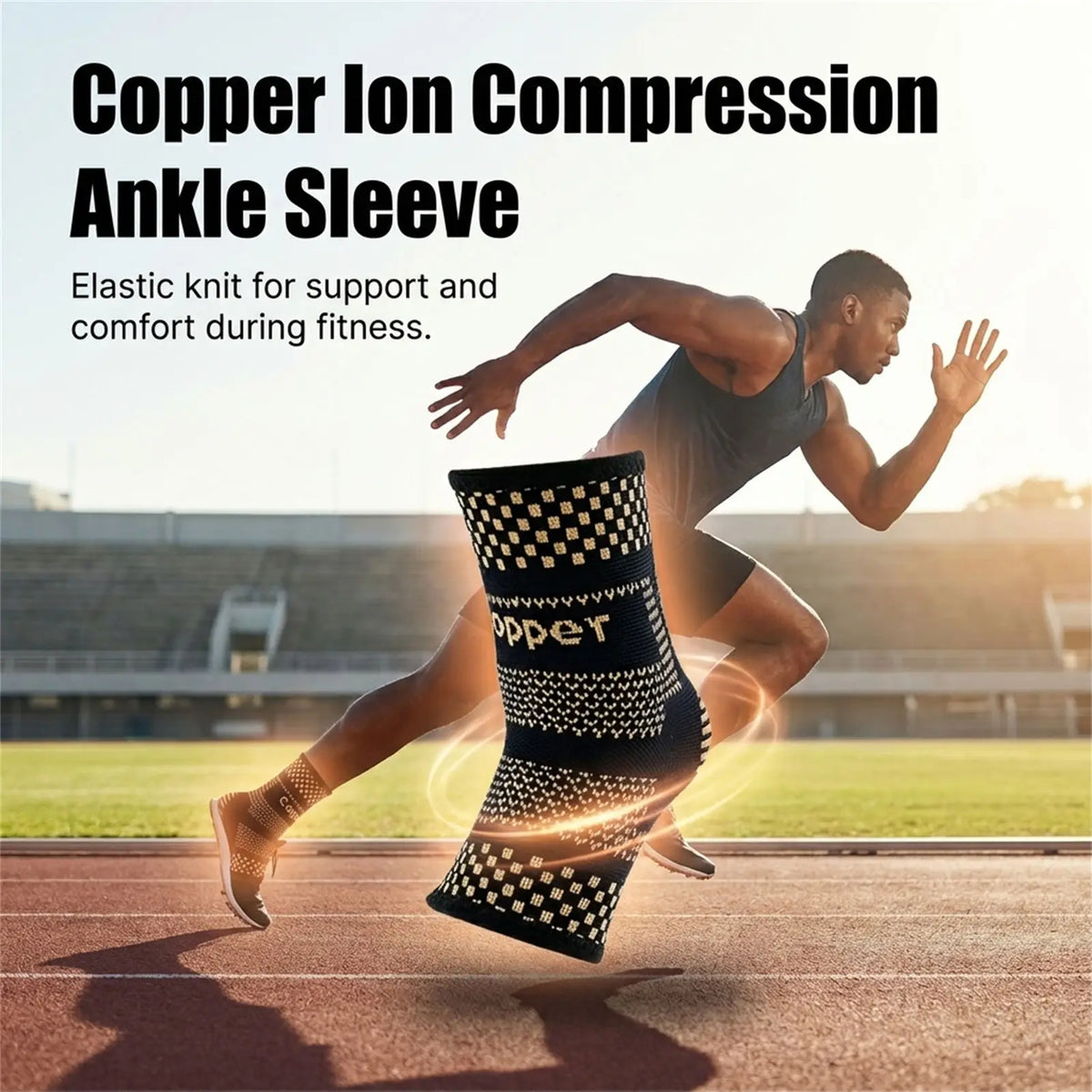Copper Ankle Compression Sleeve