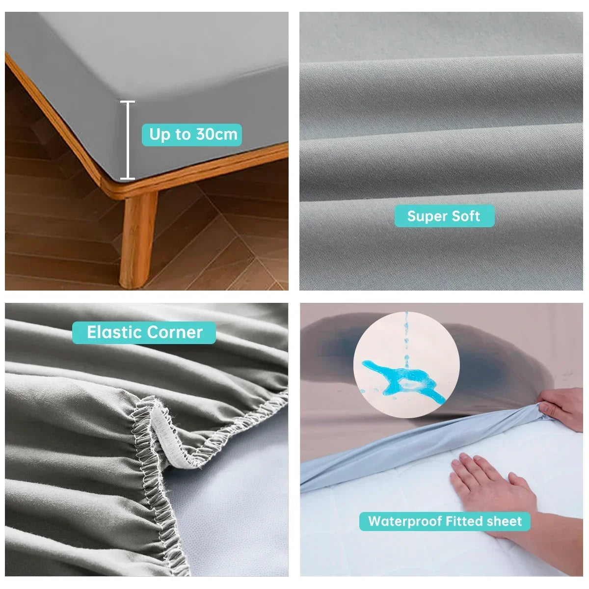 Waterproof Bed Fitted Sheet