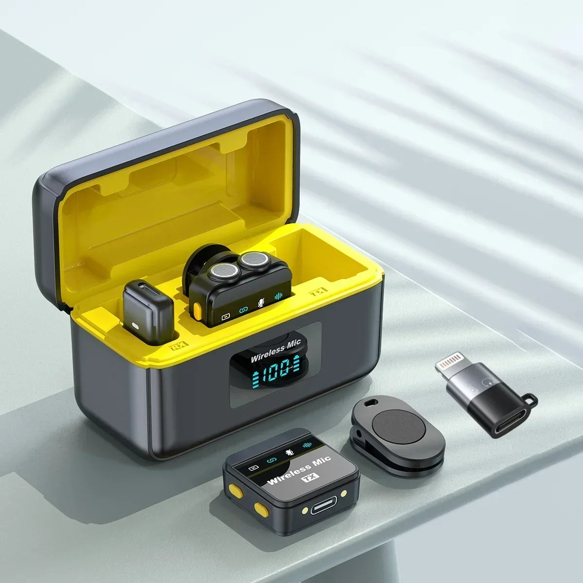 2025 Wireless Lavalier Microphone with Charging Box