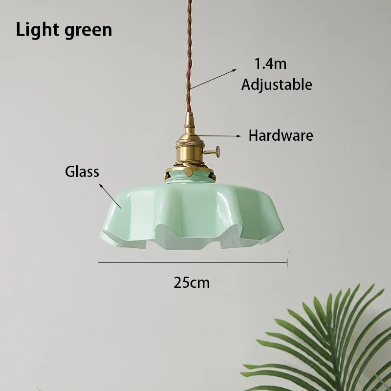 Modern Glass Flower Pendant Lamp