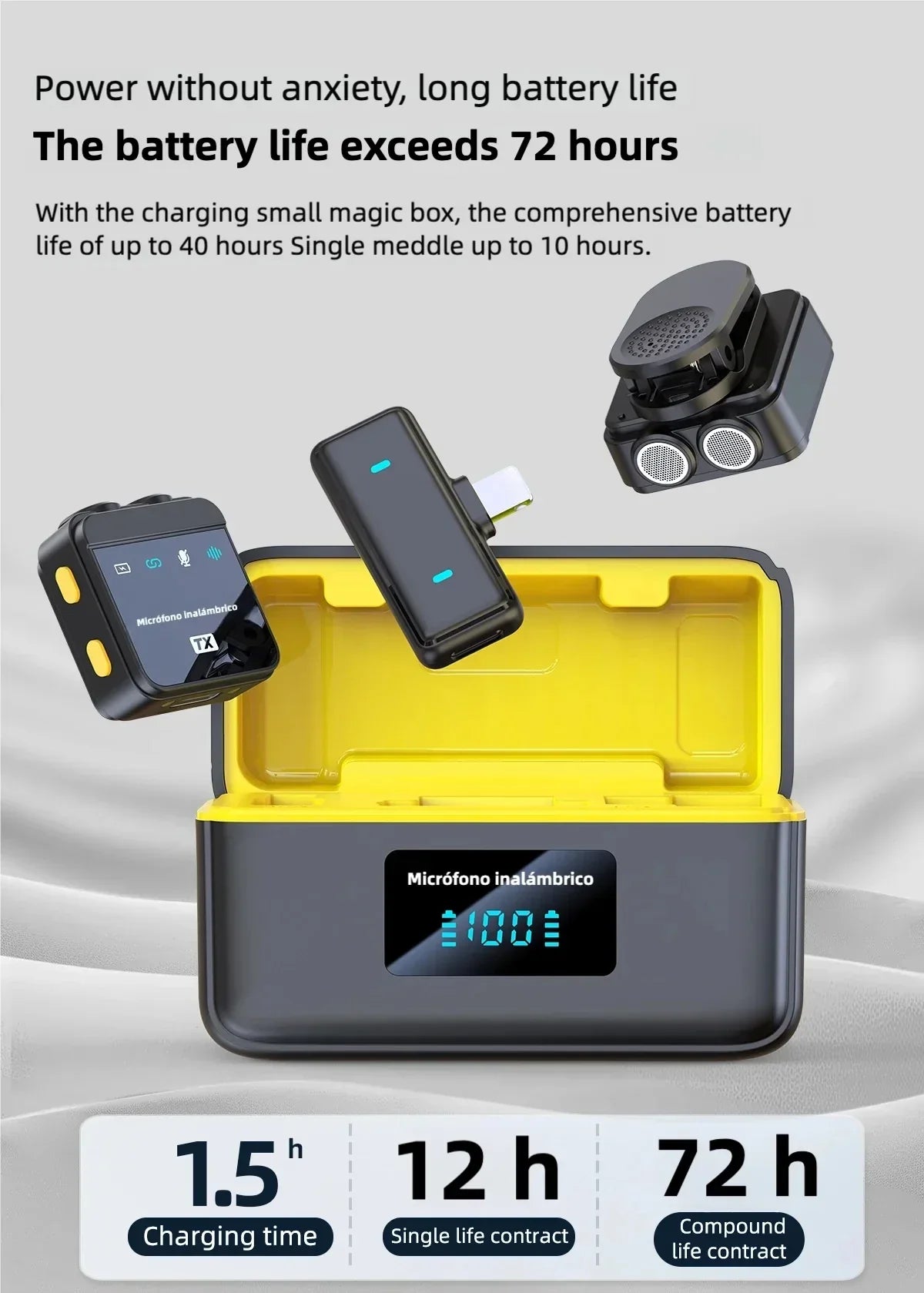 2025 Wireless Lavalier Microphone with Charging Box