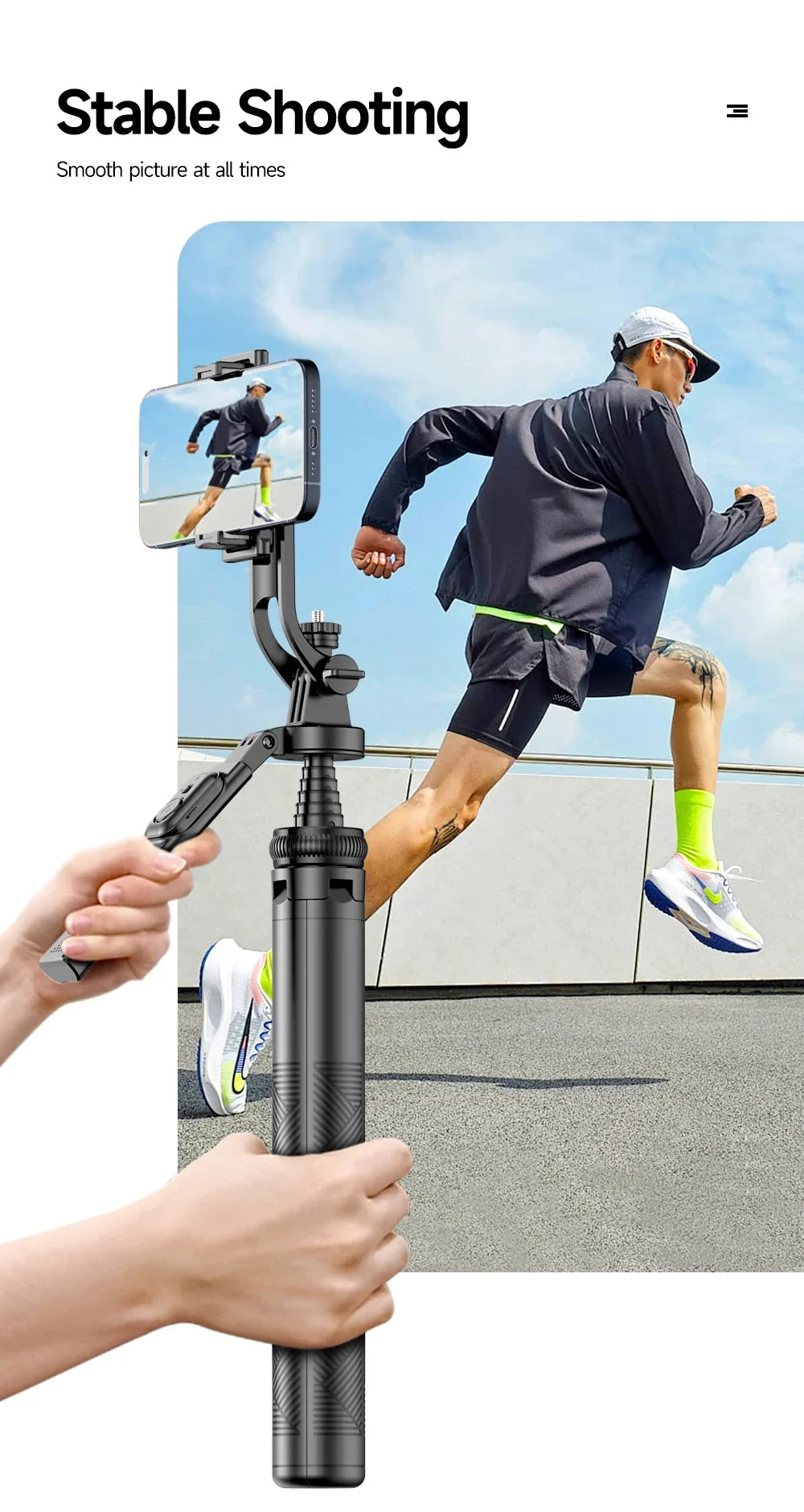 Tripod Stand with Wireless Bluetooth Remote