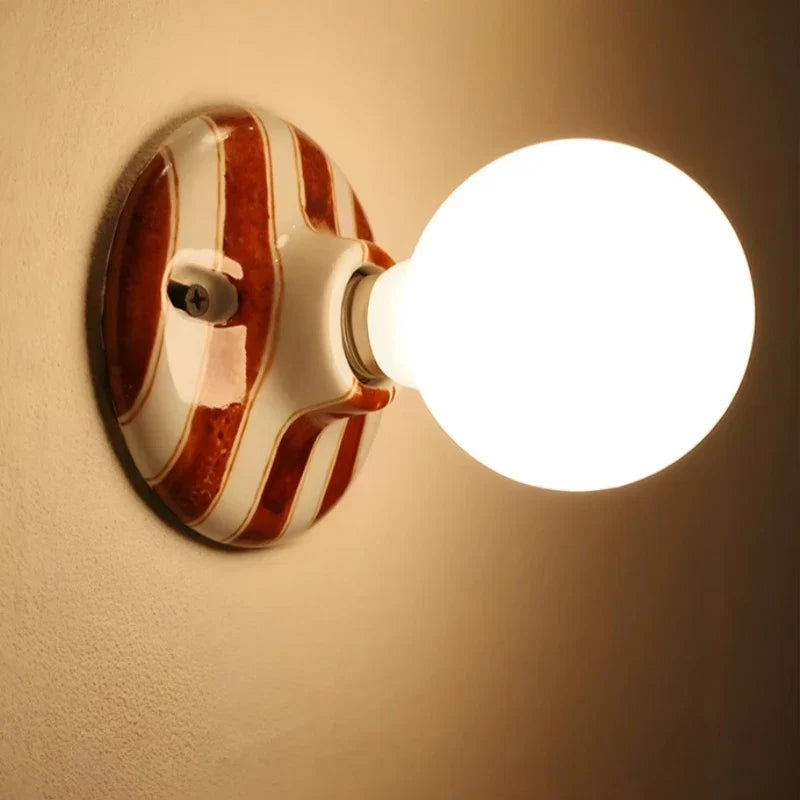 Contemporary Retro Ceramic Wall Light