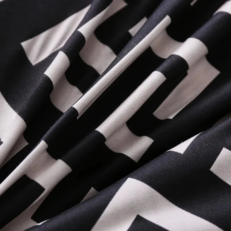 Luxury Black Bedding Comforter Elegant Duvet Cover & Pillowcases