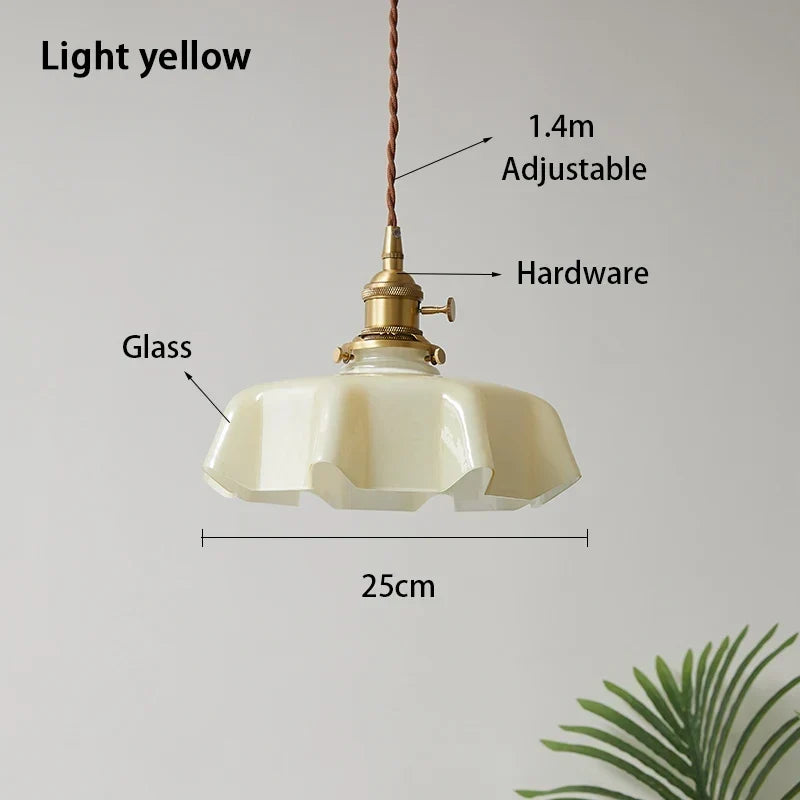 Modern Glass Flower Pendant Lamp