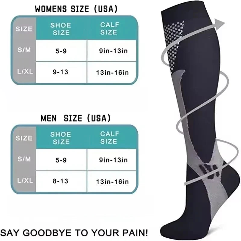 Supportive Long Socks for Sports, Travel &amp; Everyday Comfort