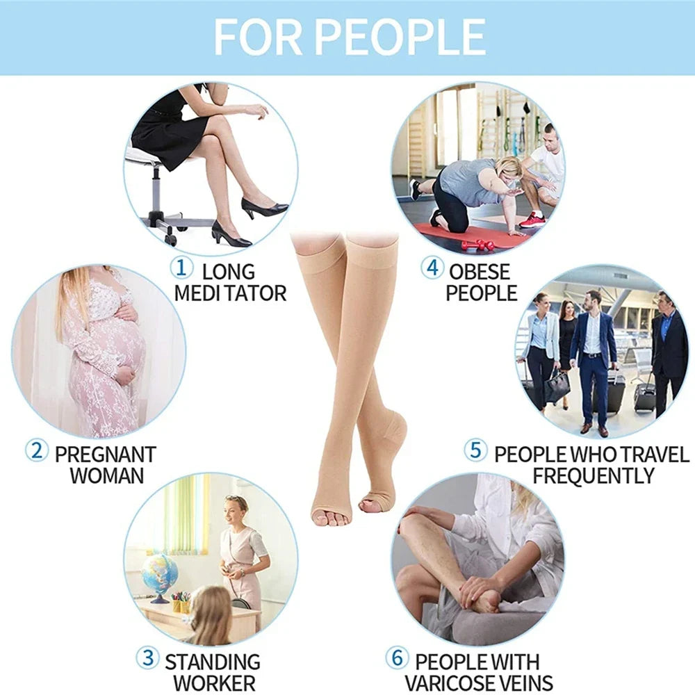 Toeless Support Compression Socks S–XXL