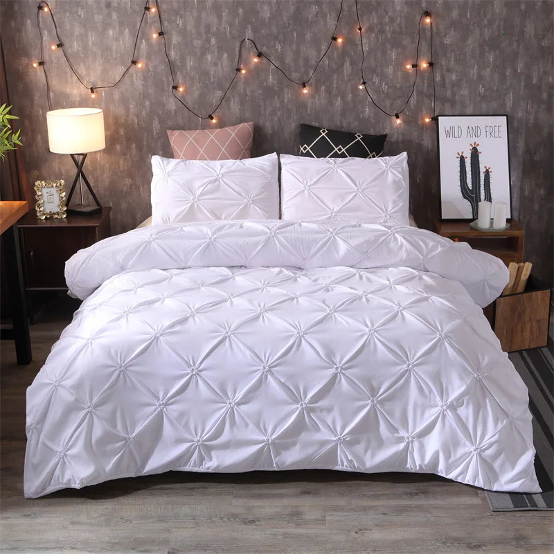 3-Piece Gray Queen Duvet Cover & Pillowcases