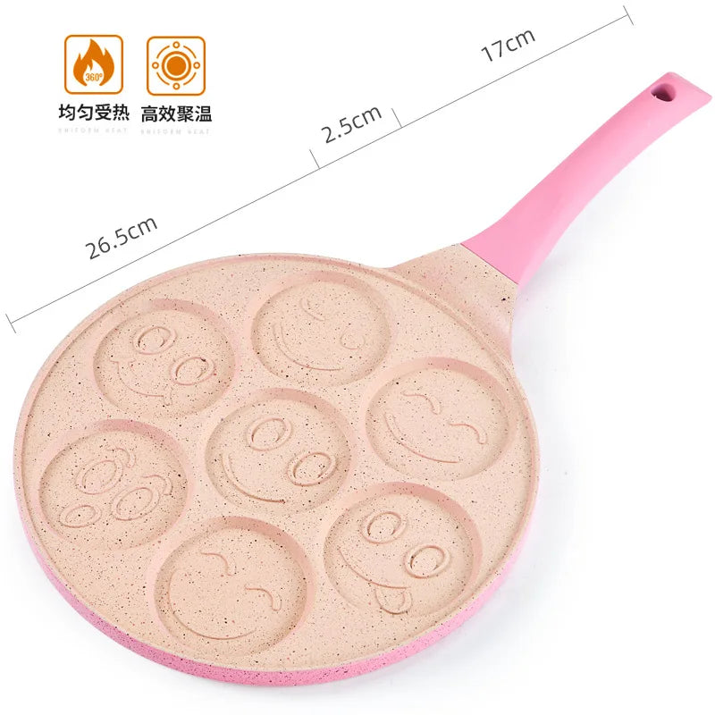 Seven-Hole Breakfast Nonstick Frying Pan