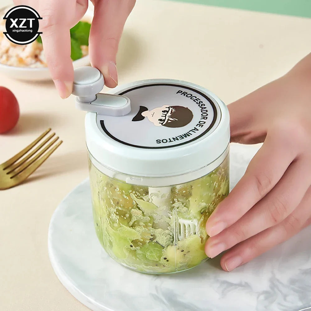 Mini Hand-Cranked Garlic Chopper