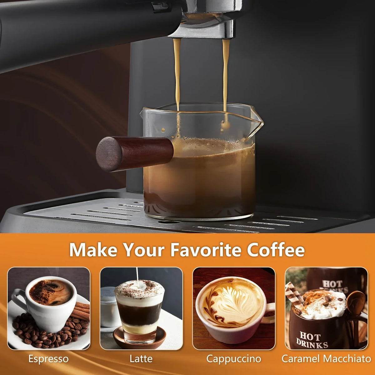 Aeomjk 20 Bar Semi-Automatic Espresso Machine