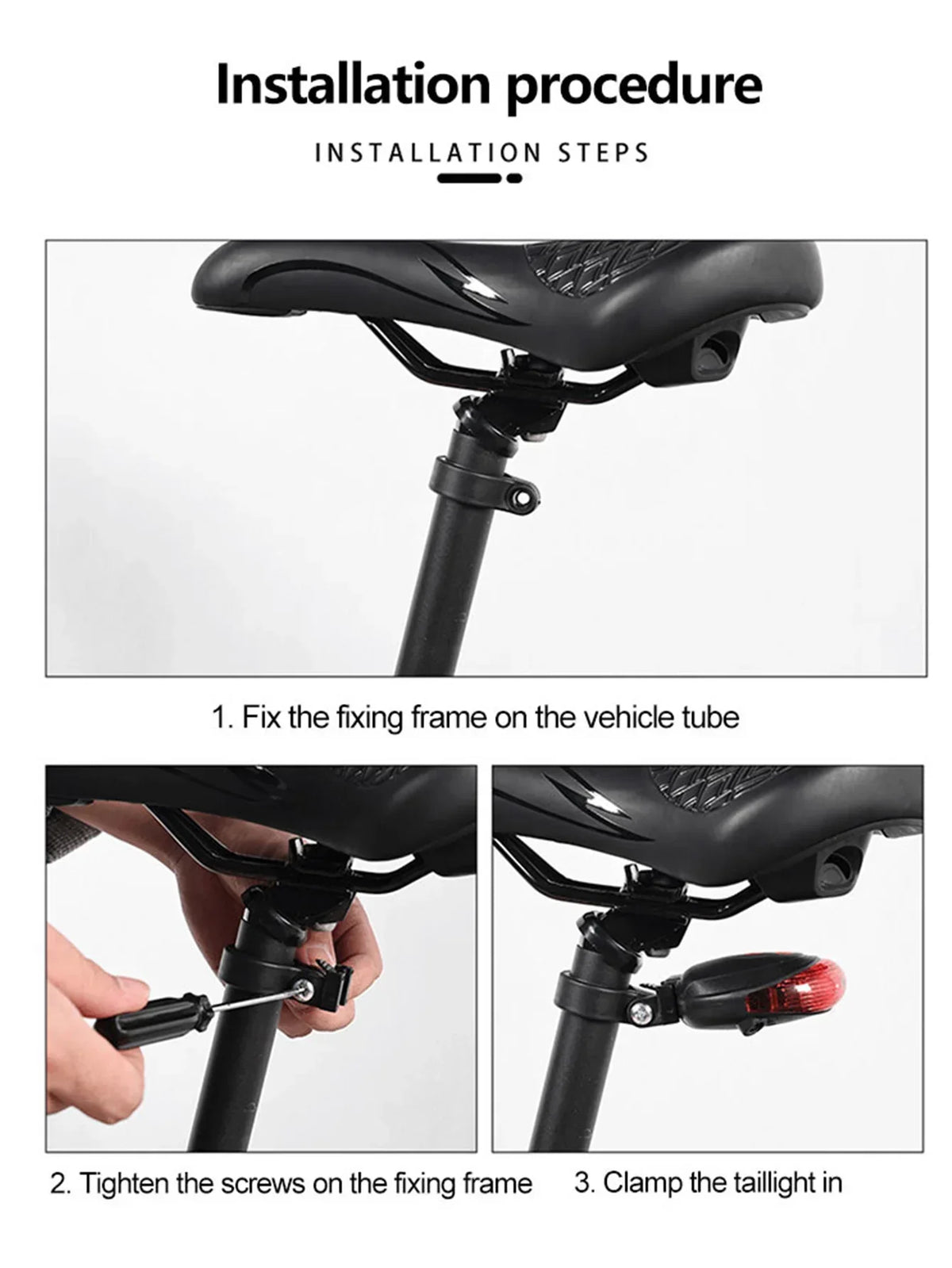 5 LED Bicycle Tail Light with Laser Safety Beam