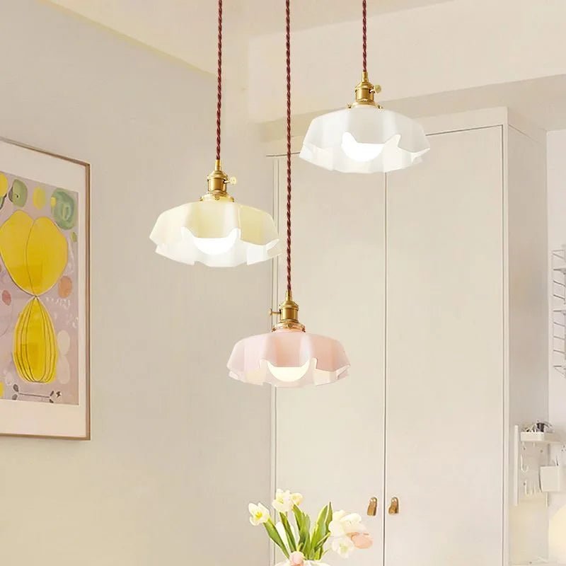Modern Glass Flower Pendant Lamp