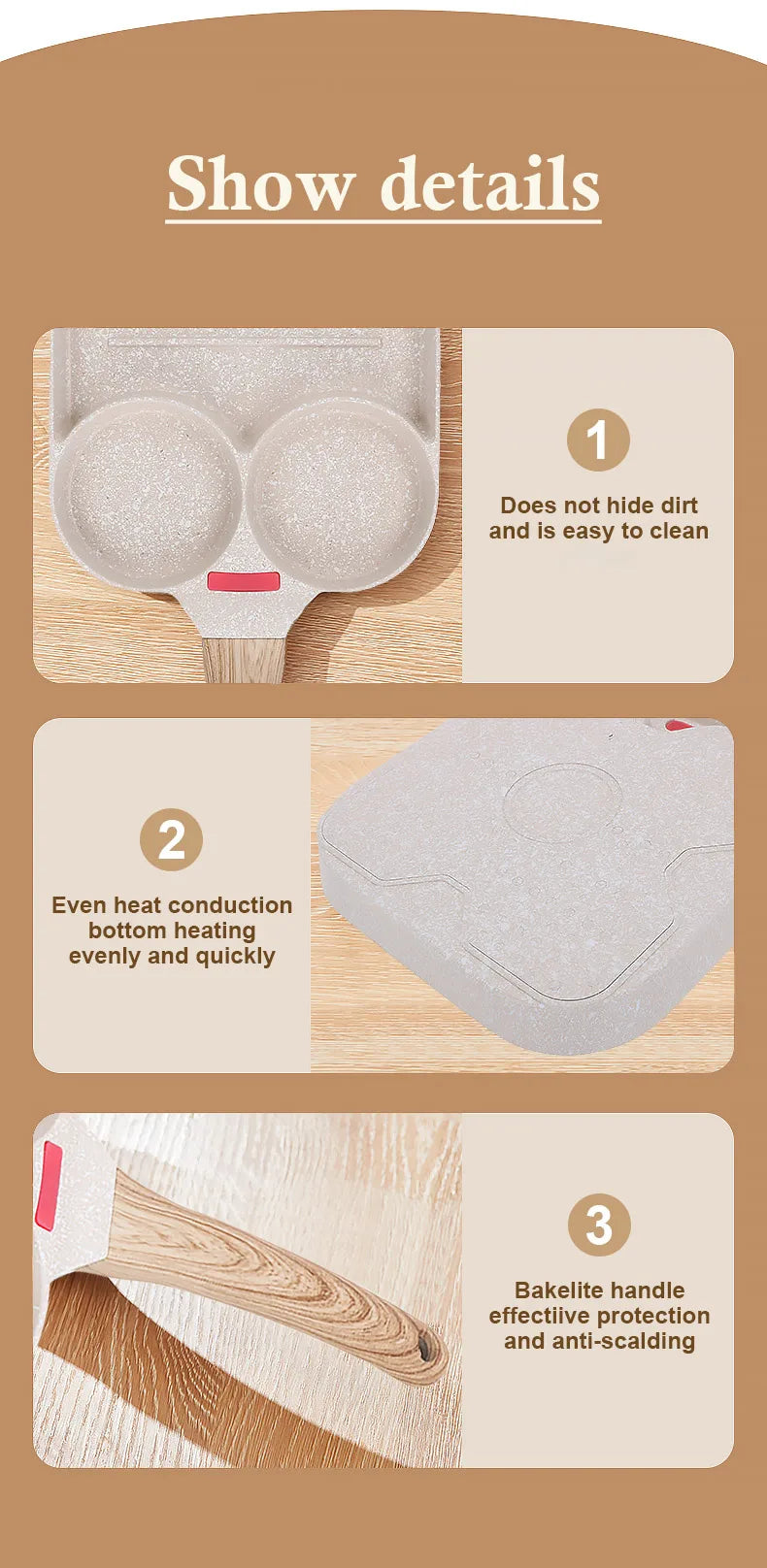 Four-Hole Egg Pancake Frying Pan