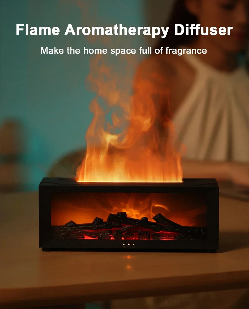 Flame Air Humidifier Essential Oil Diffuser