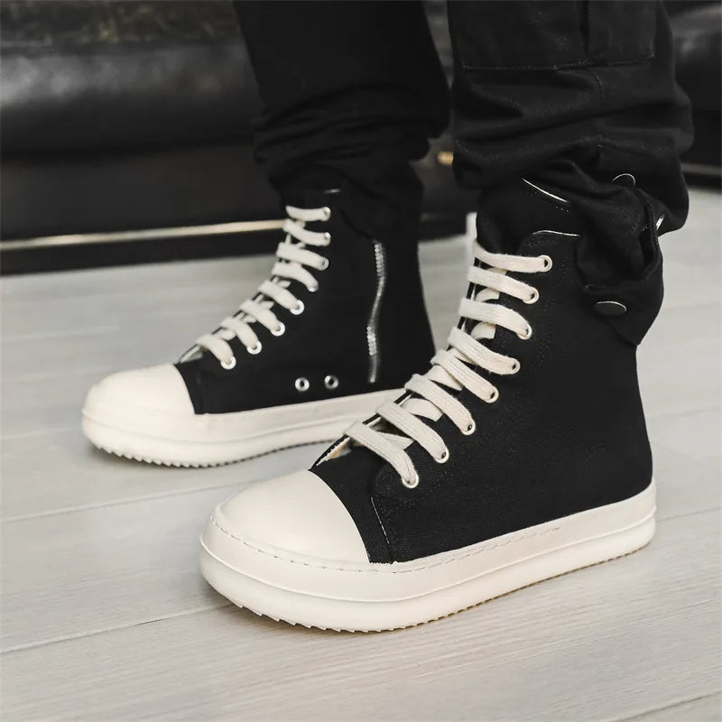 Casual Canvas Lace-Up Thick Sole Fashion Shoes