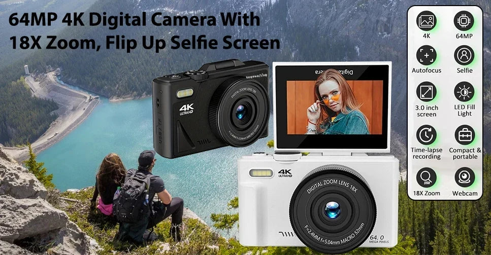18X Zoom 4K Digital Camera
