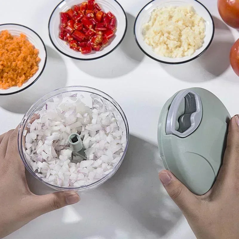 Manual Garlic Press & Multi-Function Food Chopper