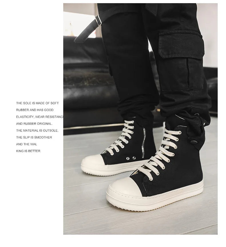 Casual Canvas Lace-Up Thick Sole Fashion Shoes
