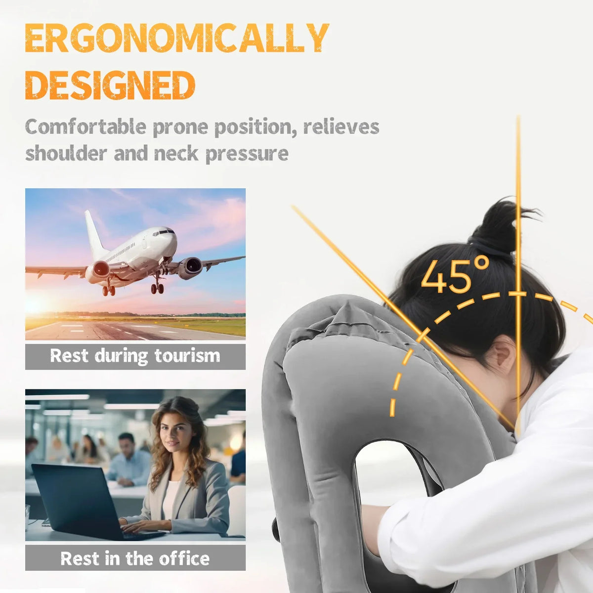 Inflatable Travel Pillow with Patented Valve