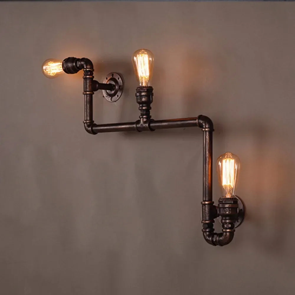 3-Head Loft Industrial Wall Lamp