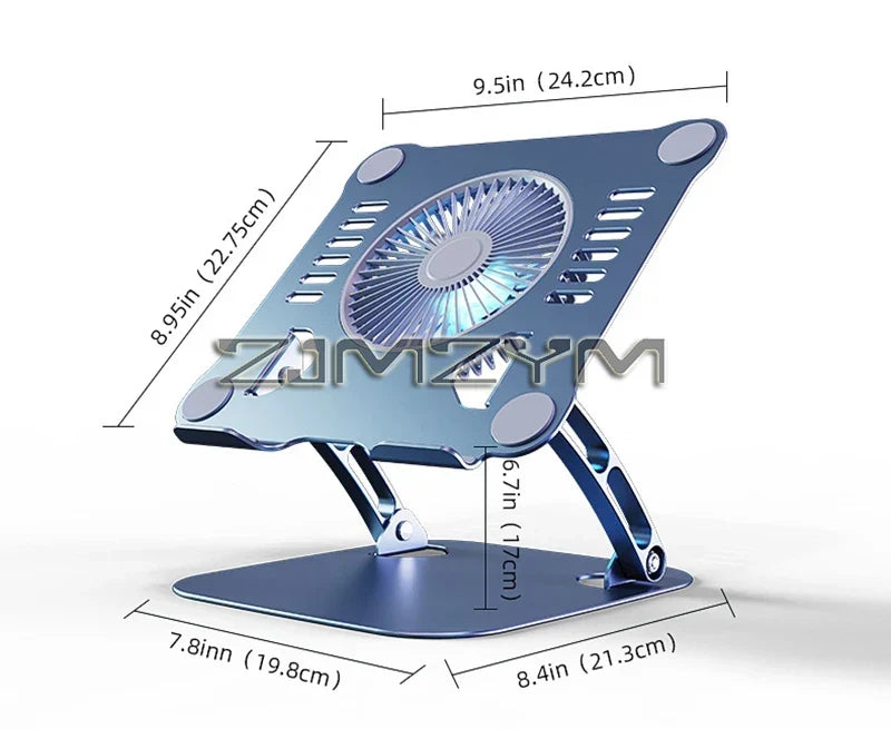 Aluminum Laptop Stand with Cooling Fan