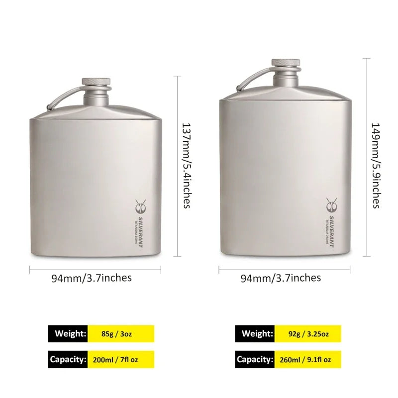 Pure Titanium Water, Wine & Coffee Bottle