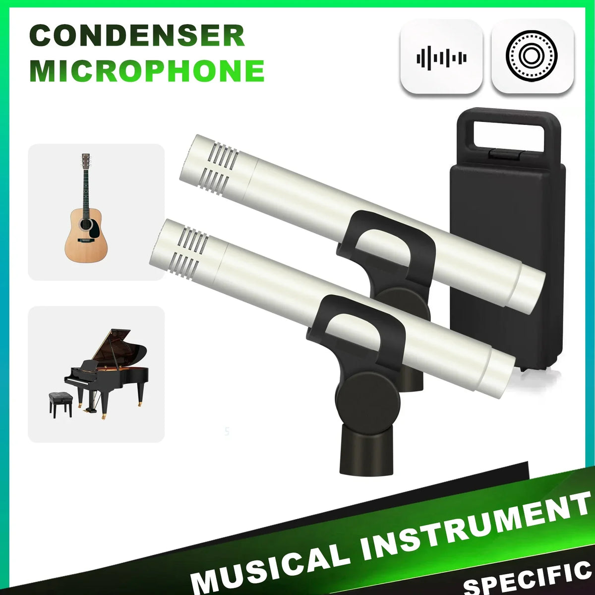 C02 Champagne Colored Metal Condenser Microphone