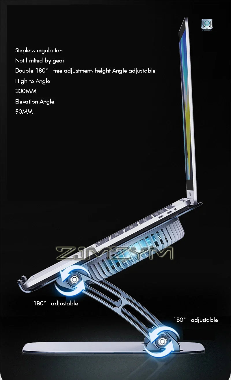 Aluminum Laptop Stand with Cooling Fan