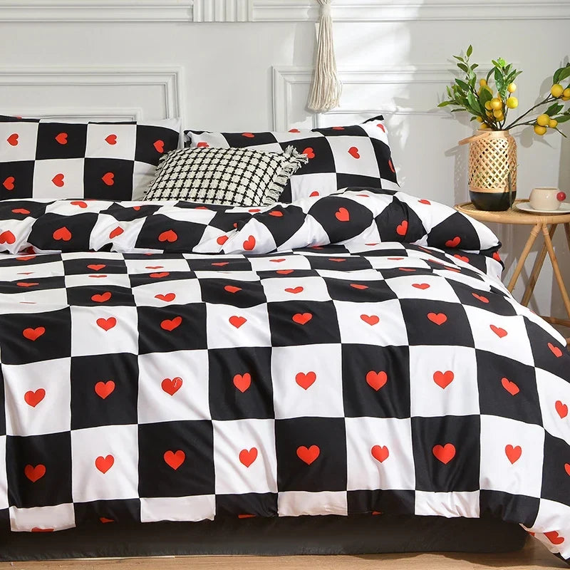 Black Marble Duvet Cover Set