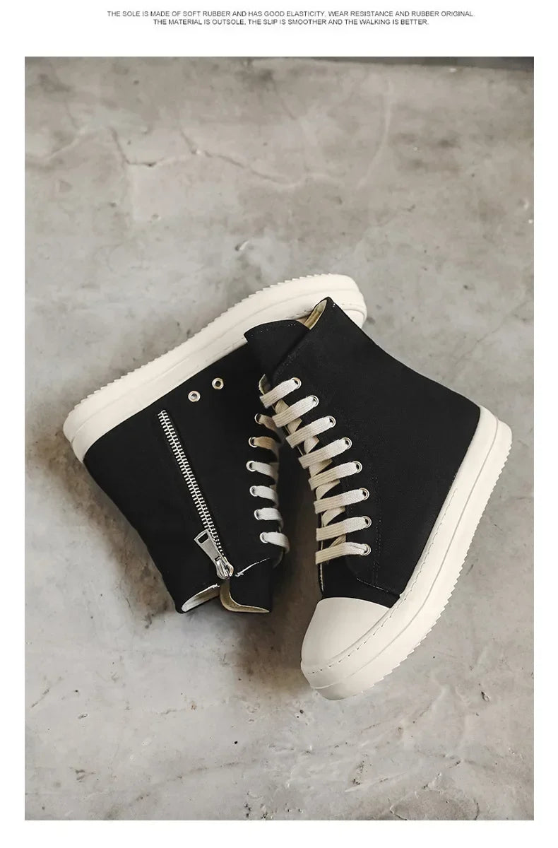 Casual Canvas Lace-Up Thick Sole Fashion Shoes