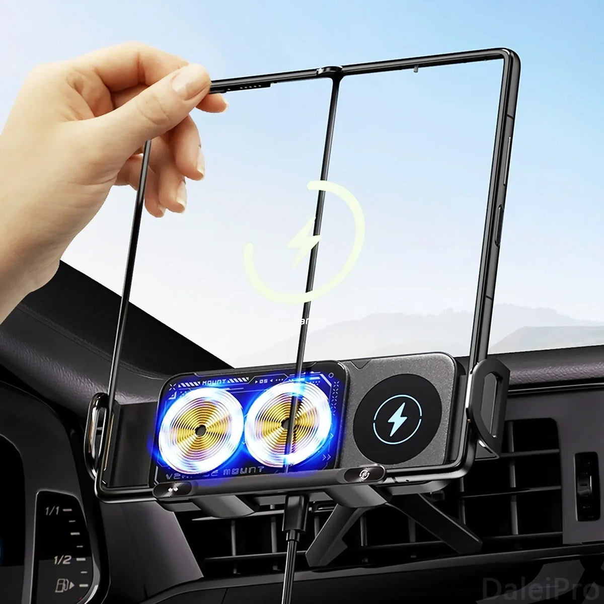 Foldable Wireless Car Phone Holder