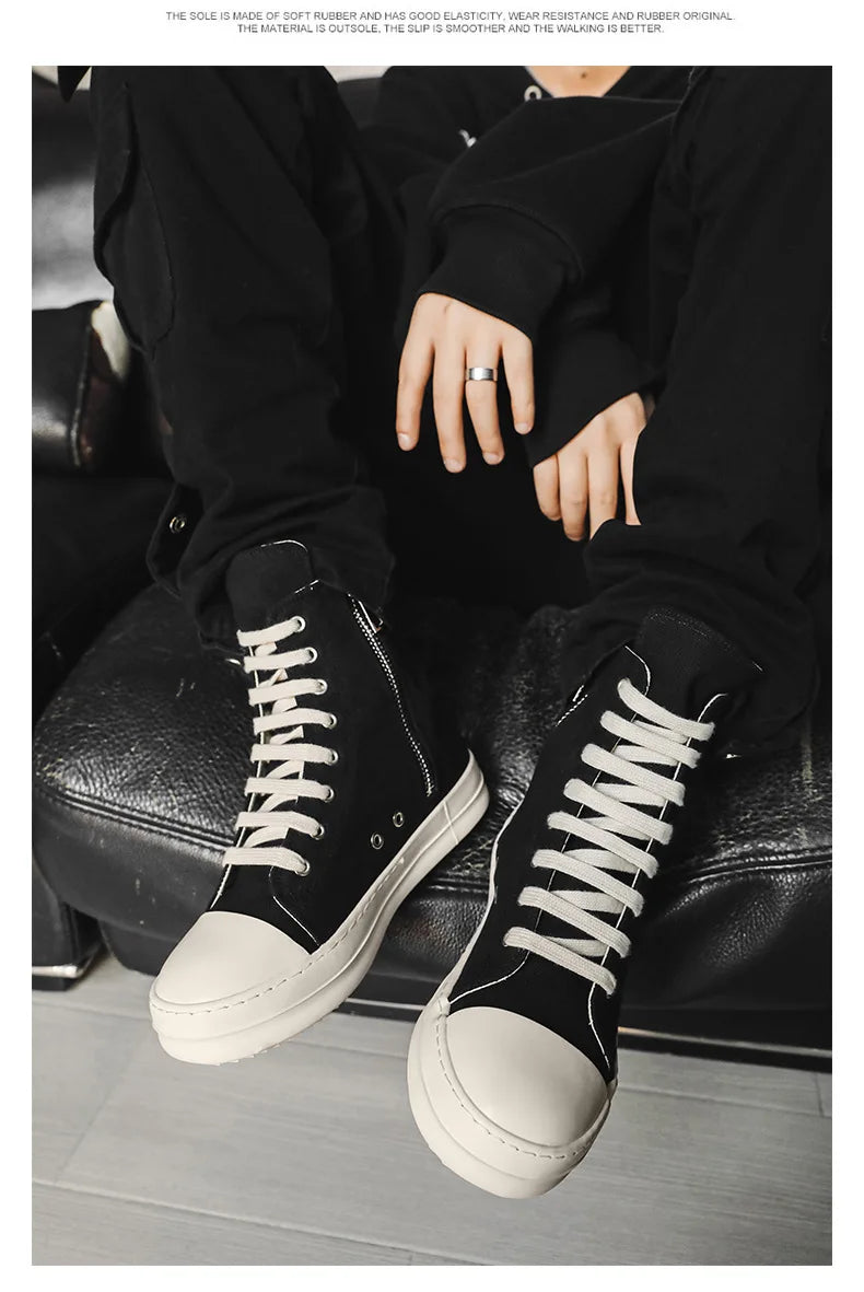 Casual Canvas Lace-Up Thick Sole Fashion Shoes