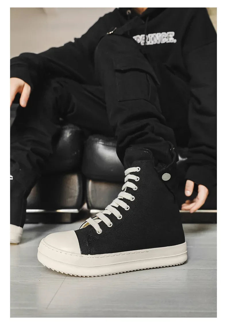 Casual Canvas Lace-Up Thick Sole Fashion Shoes
