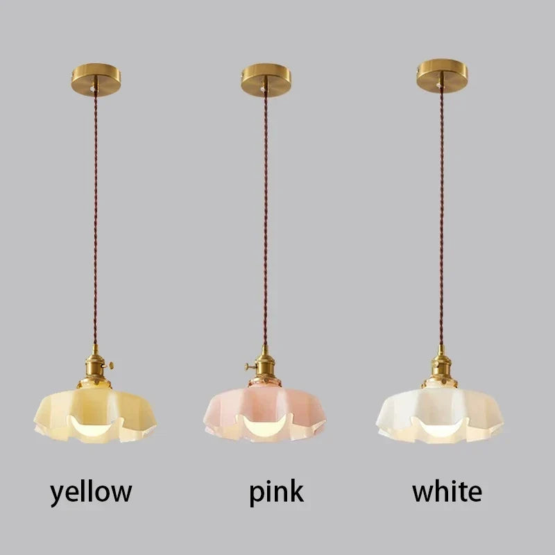 Modern Glass Flower Pendant Lamp