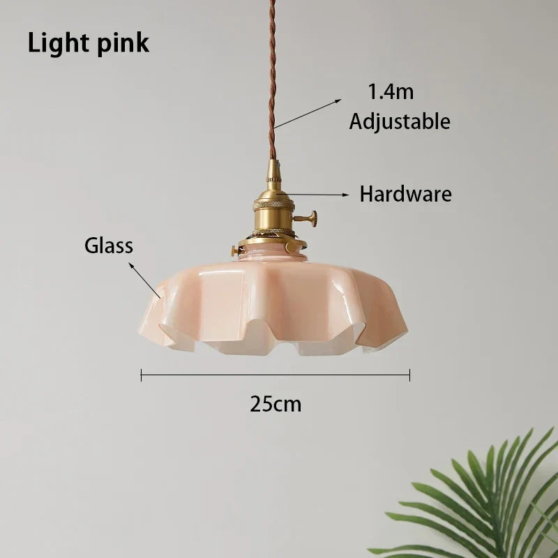 Modern Glass Flower Pendant Lamp