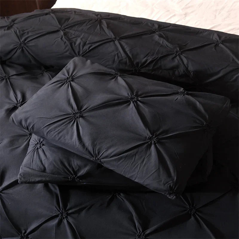 3-Piece Gray Queen Duvet Cover & Pillowcases