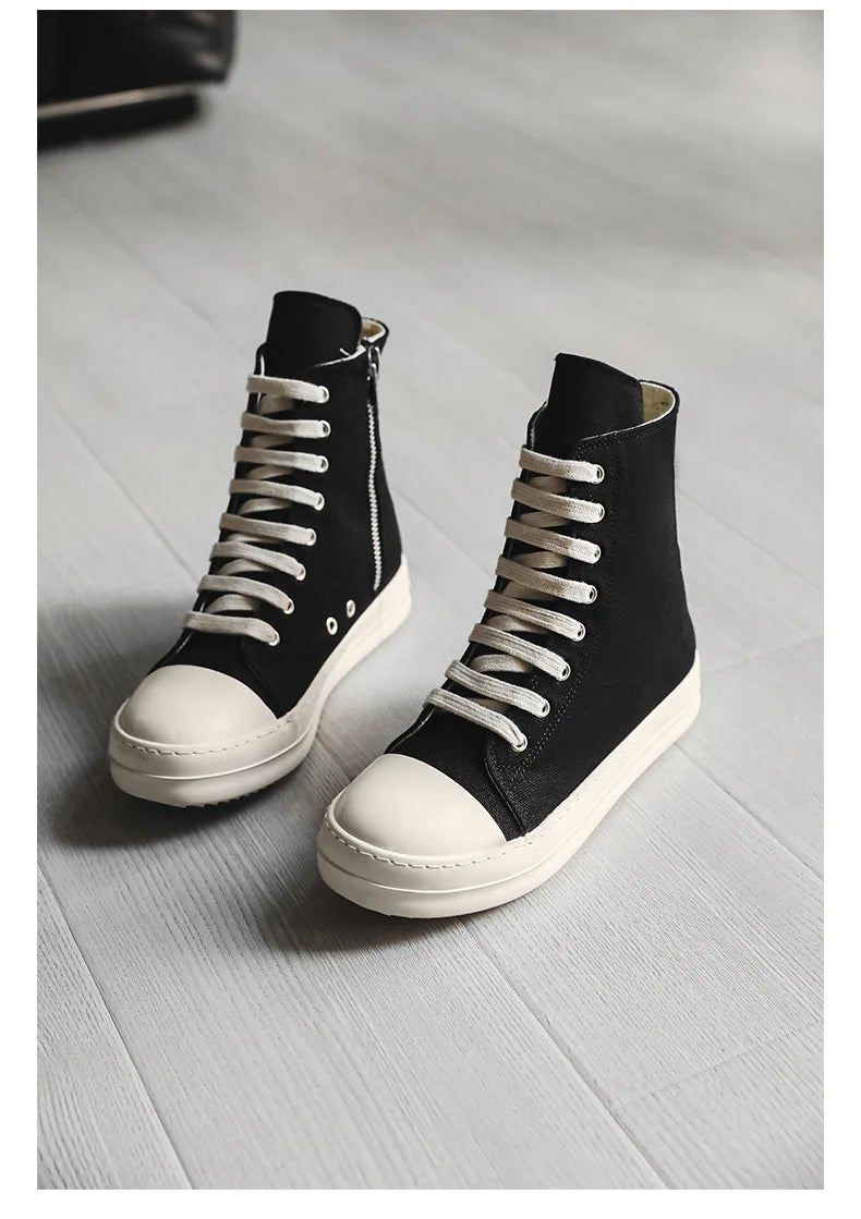 Casual Canvas Lace-Up Thick Sole Fashion Shoes