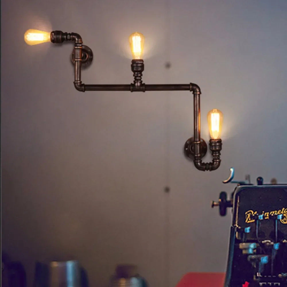 3-Head Loft Industrial Wall Lamp
