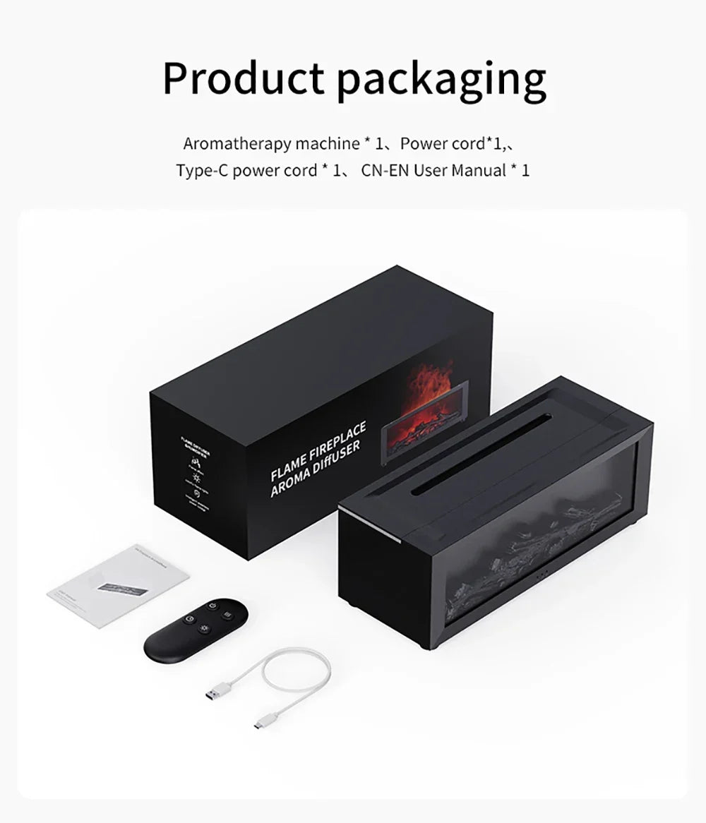 Flame Air Humidifier Essential Oil Diffuser