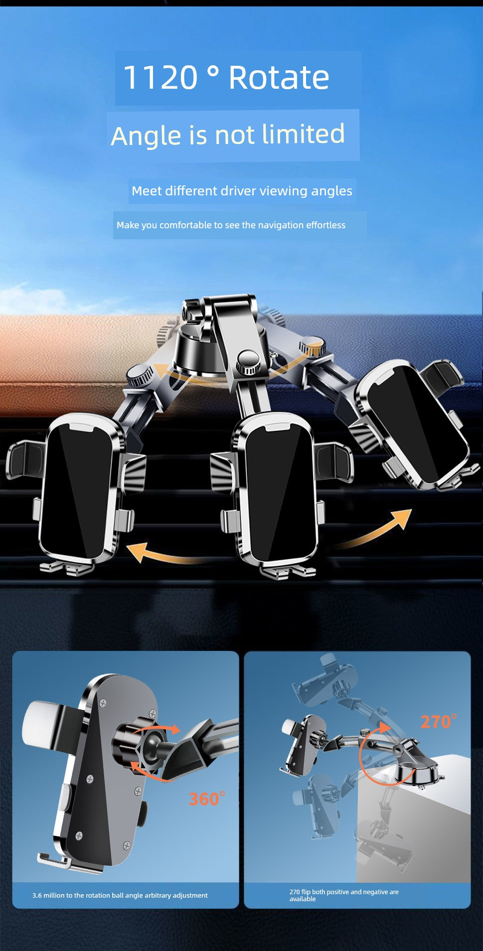Suction Air Vent Car Phone Holder
