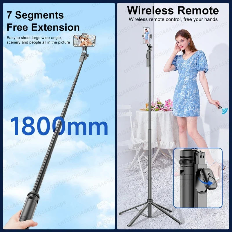 Tripod Stand with Wireless Bluetooth Remote