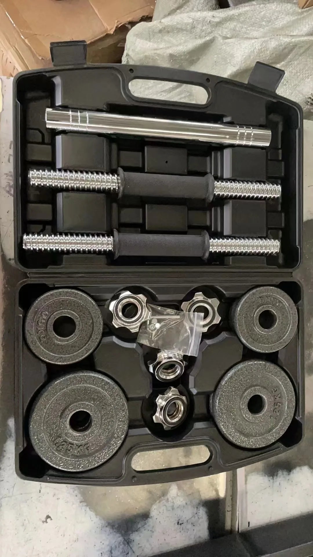 10kg-30kg Adjustable Cast Iron Dumbbells Set