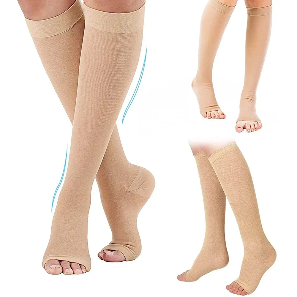 Toeless Support Compression Socks S–XXL
