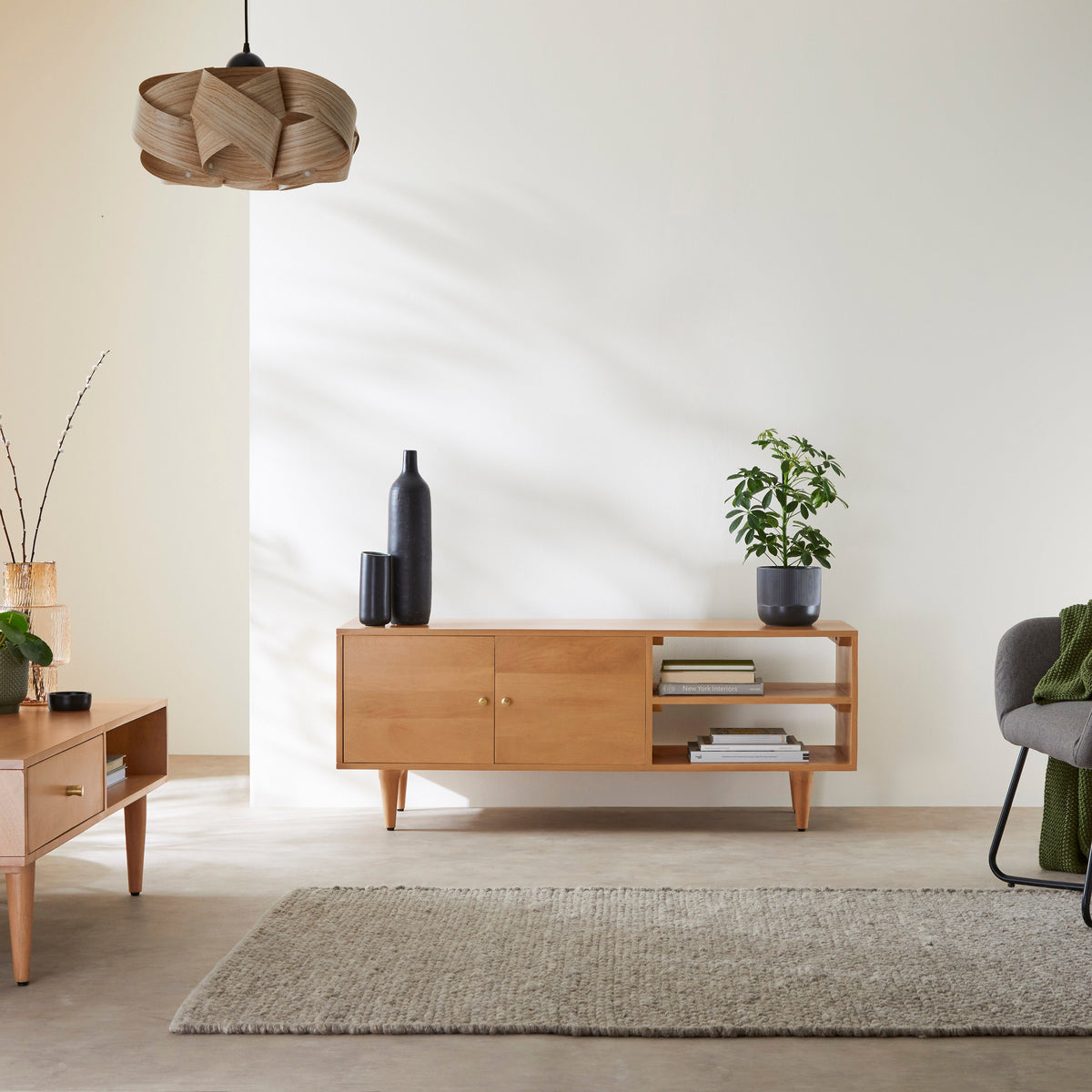 Scandinavian Light Walnut Oslo TV Stand