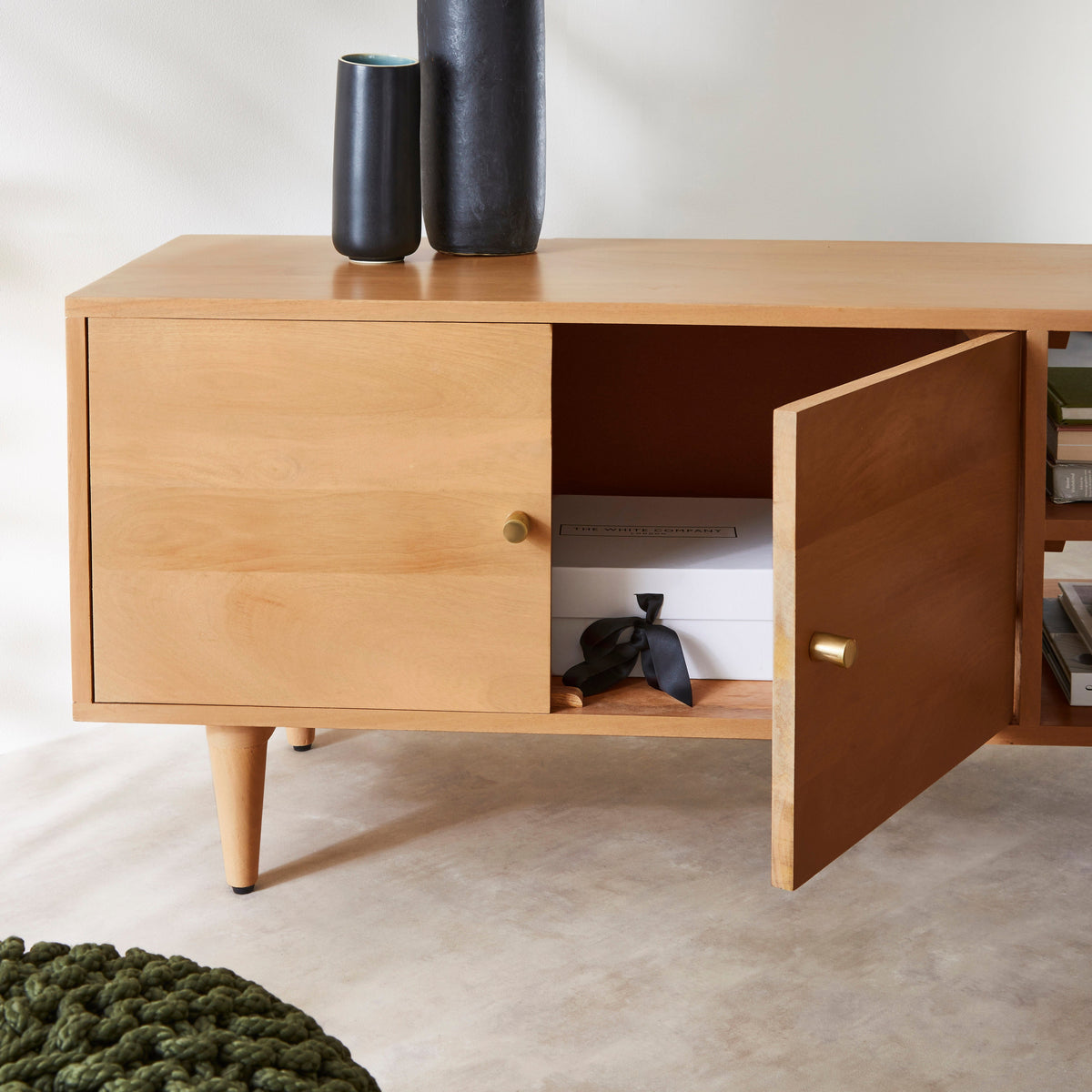 Scandinavian Light Walnut Oslo TV Stand