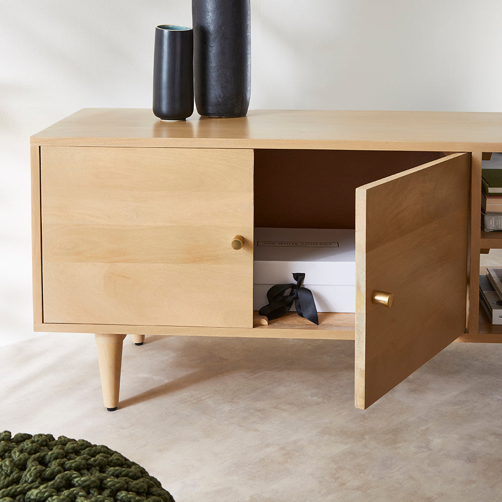 Minimalist Mango Wood Oslo TV Stand