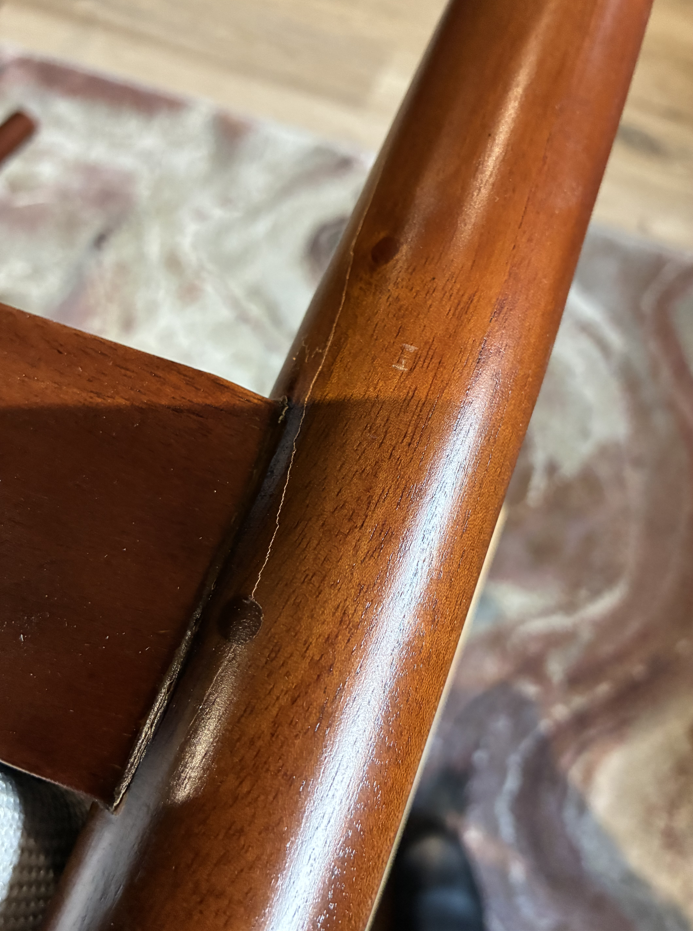 Solid Mahogany Dining Chair (Small Crack)